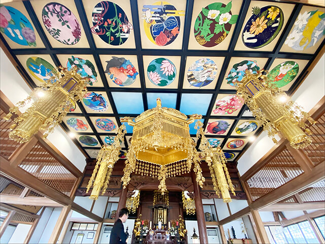 直接引取歓迎■仏教美術■天女 寺院 天井画■ 天井画プロジェクト、完成しました！（美術部） - 大妻嵐山中学校