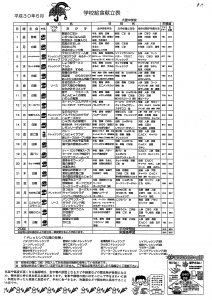 ６月献立表2