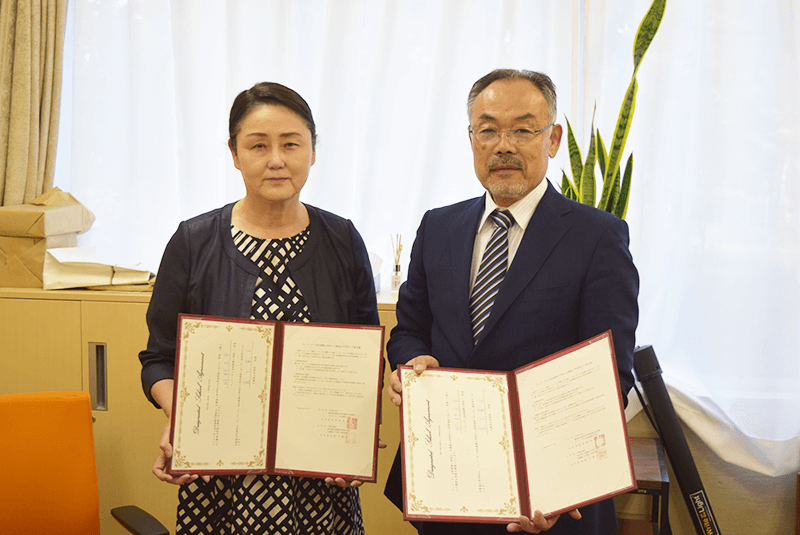 群馬フェリーチェ学園との協定調印式